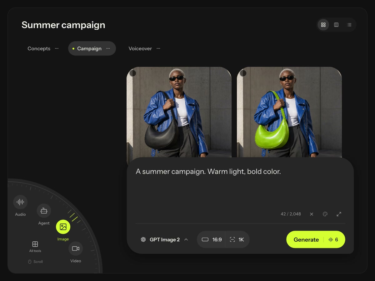 Playground: the tool dial and shared composer