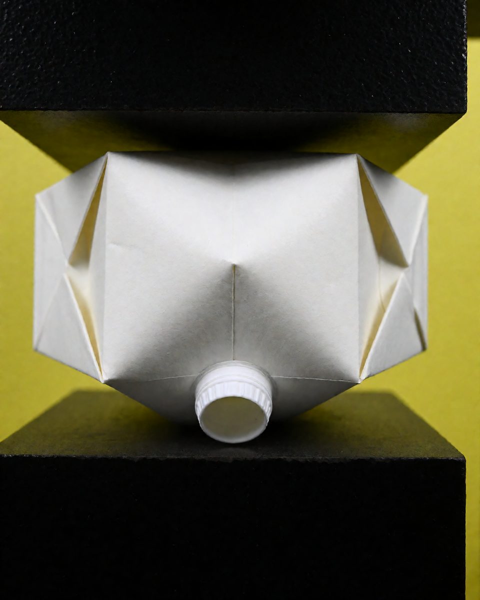 Folded white carton