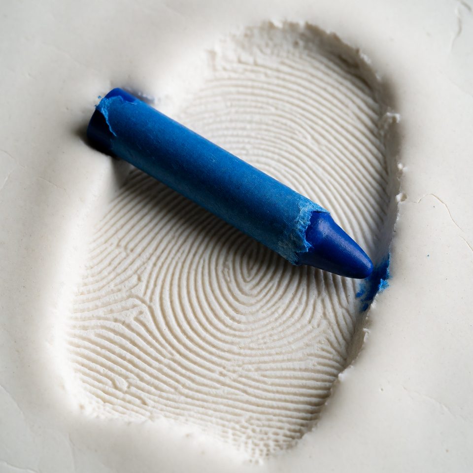 Blue fingerprint