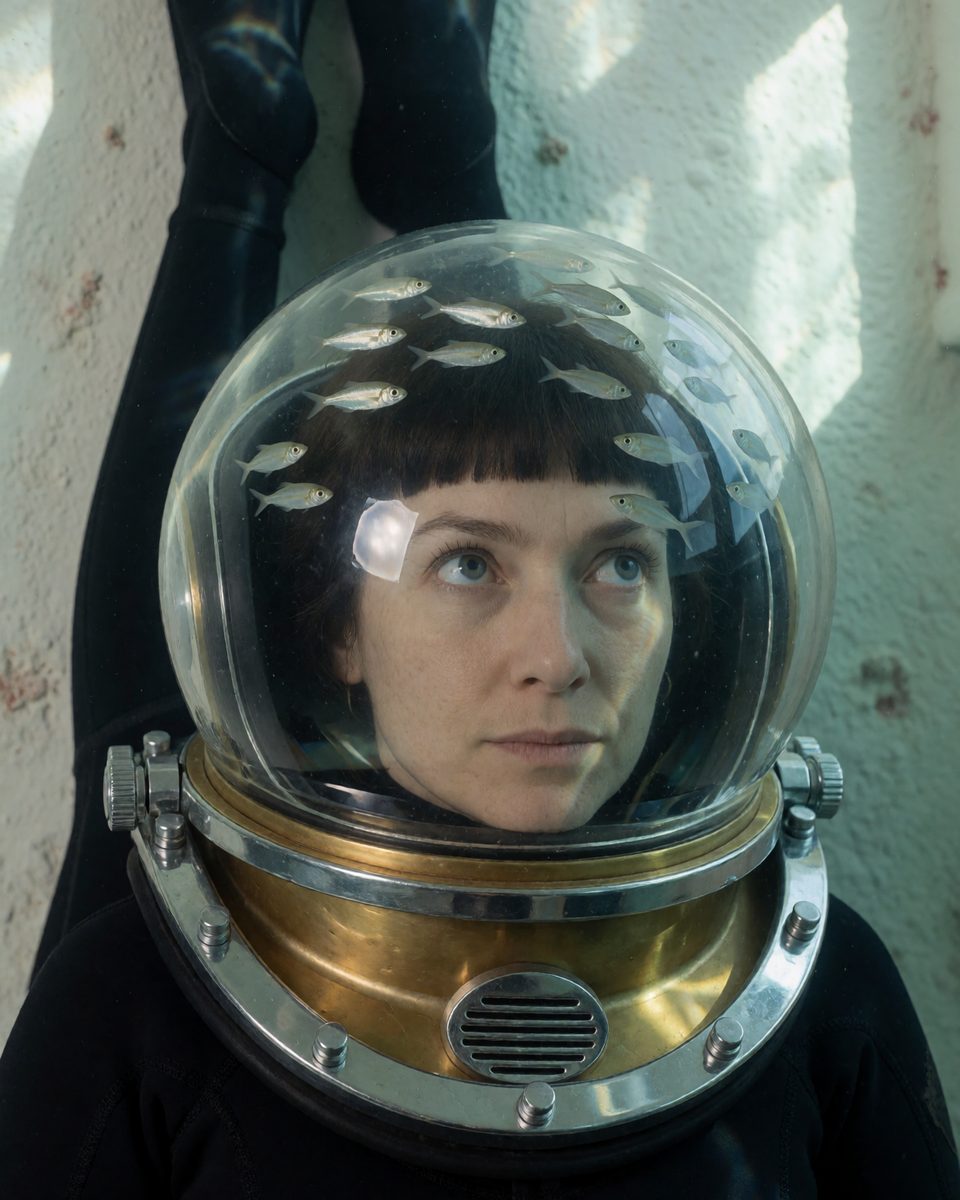 Glass helmet