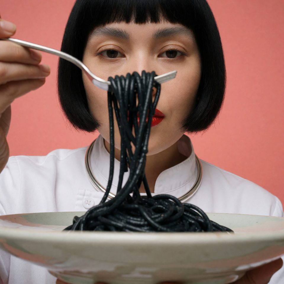 Black noodles