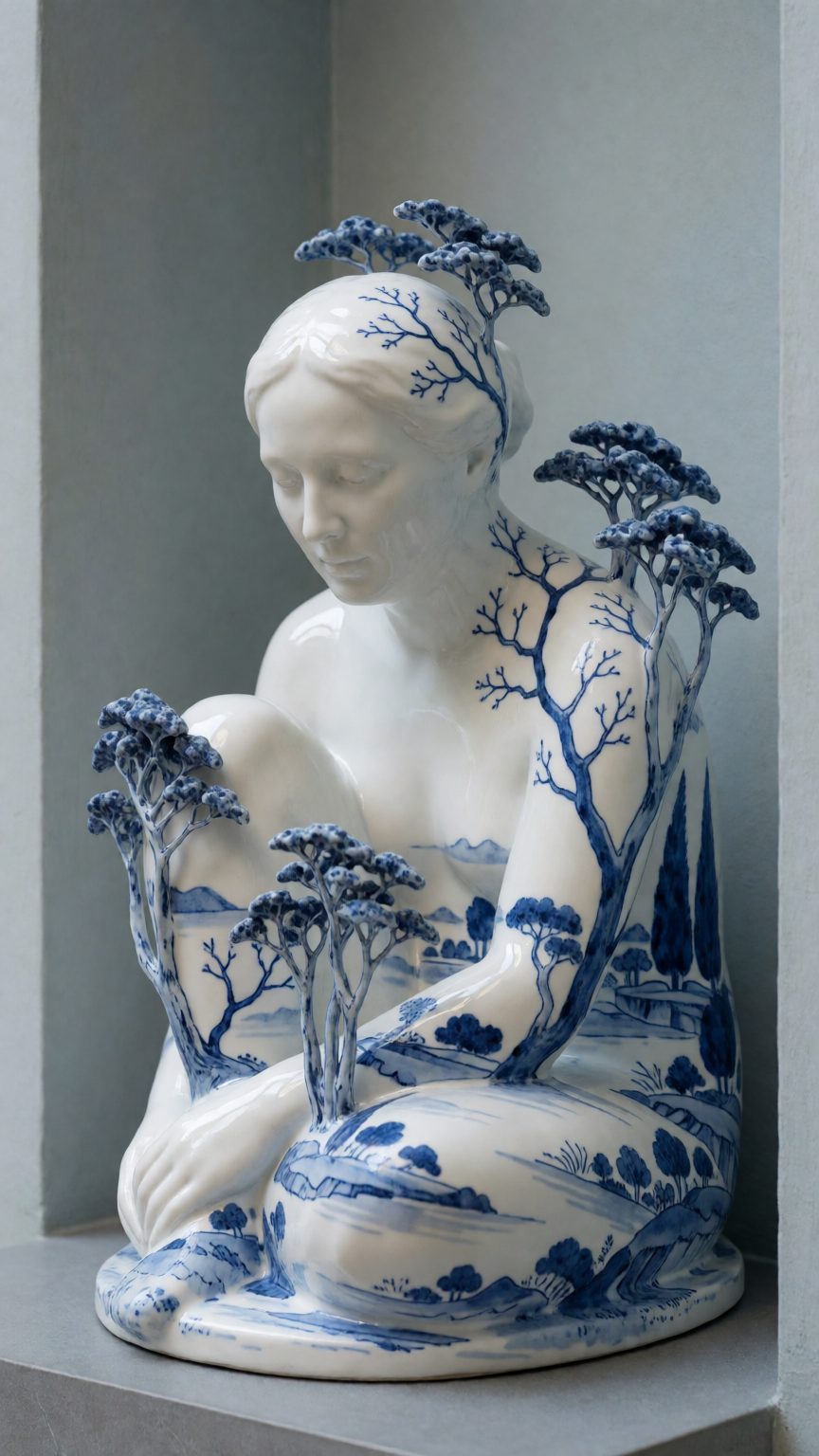 porcelain cypress figurative sculpture