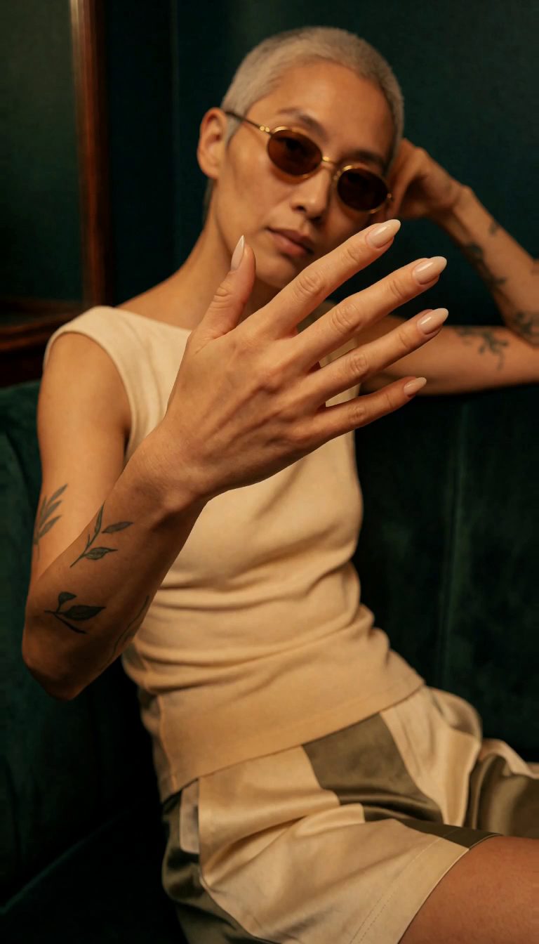 Amber nail-art portrait